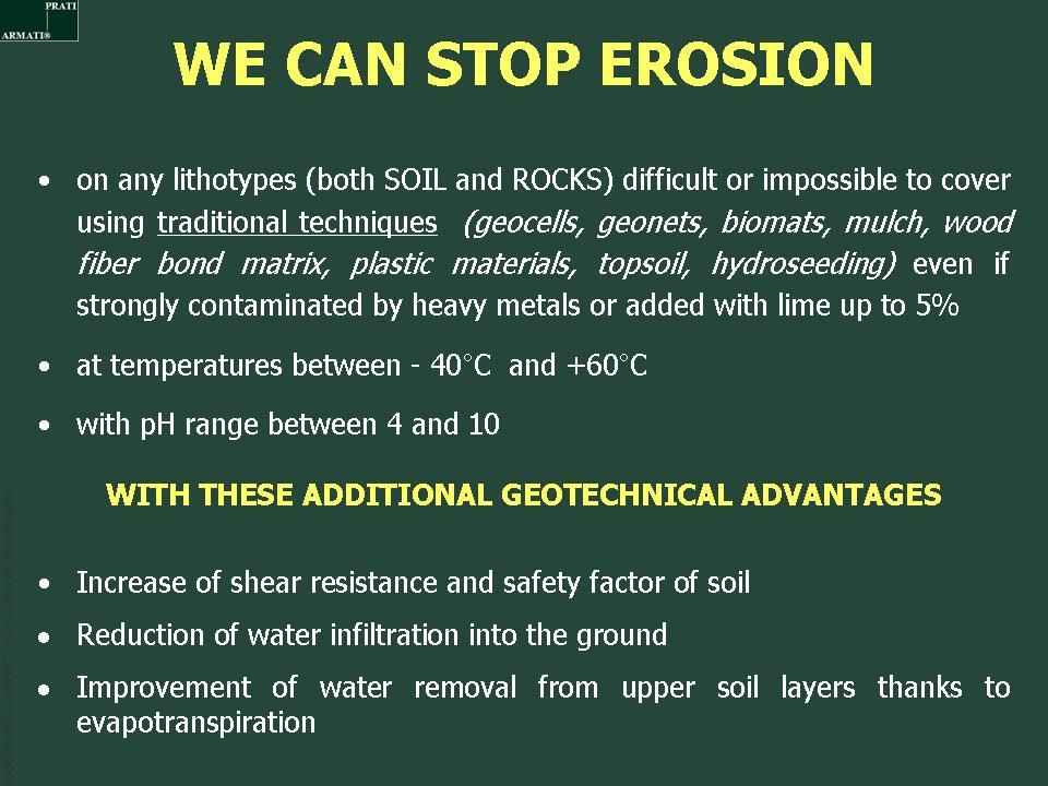 SOIL EROSION CONTROL: We can stop SOIL EROSION and DESERTIFICATION