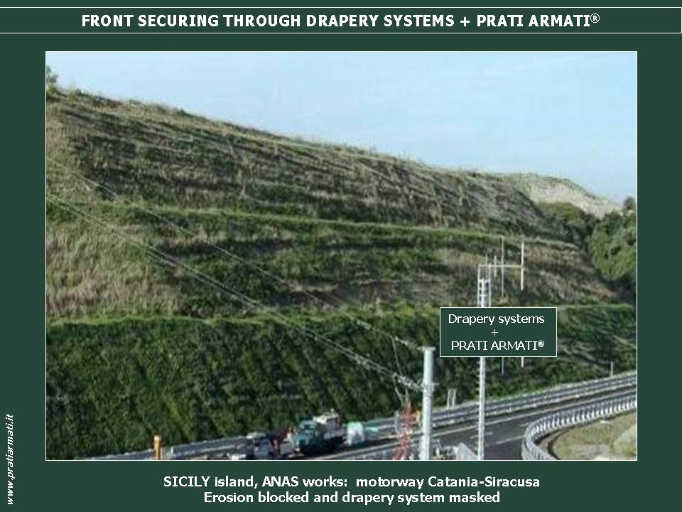 SANDY LIMESTONES: SLIGHTLY CEMENTED SANDY LIMESTONES. A Sicily Motorway regreened and renaturalized in few months. Erosion definitively stopped. SANDY LIMESTONES: SLIGHTLY CEMENTED SANDY LIMESTONES. A Sicily Motorway regreened and renaturalized in few months. Erosion definitively stopped.