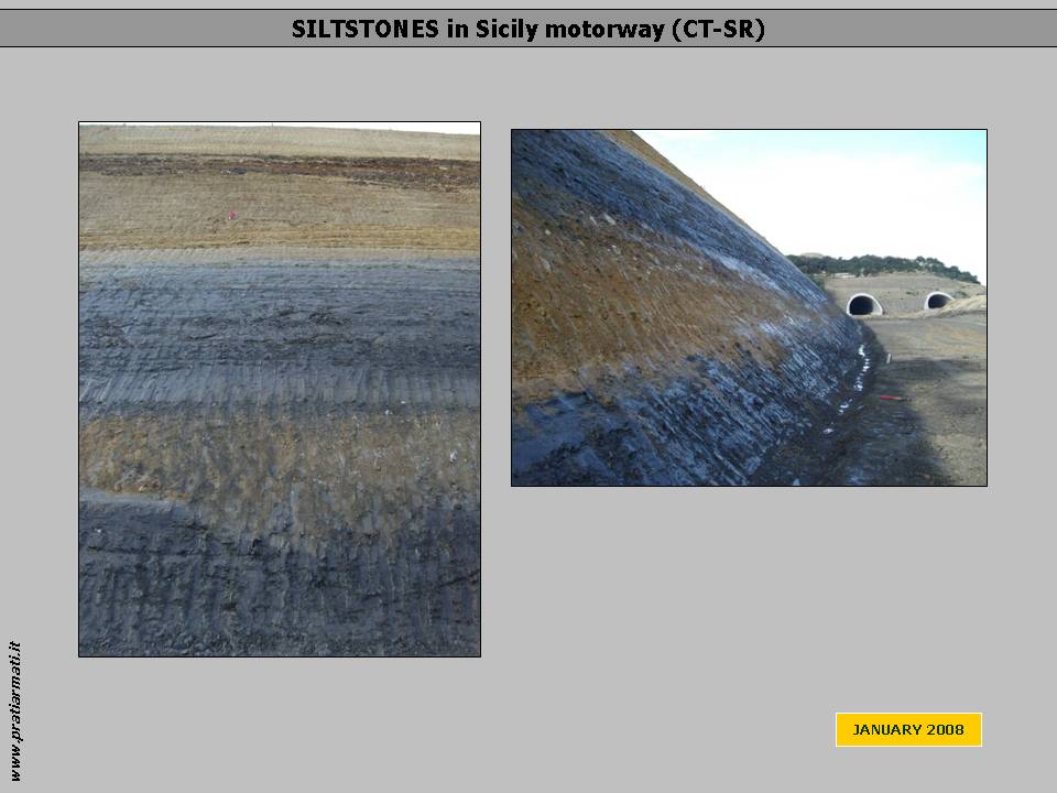 SILTSTONES IN SICILY MOTORWAY: we CAN STOP EROSION on ANY pedoclimatic conditions with a guaranteed full service, based on perennial, deep rooting herbaceous plants. SILTSTONES IN SICILY MOTORWAY: we CAN STOP EROSION on ANY pedoclimatic conditions with a guaranteed full service, based on perennial, deep rooting herbaceous plants.