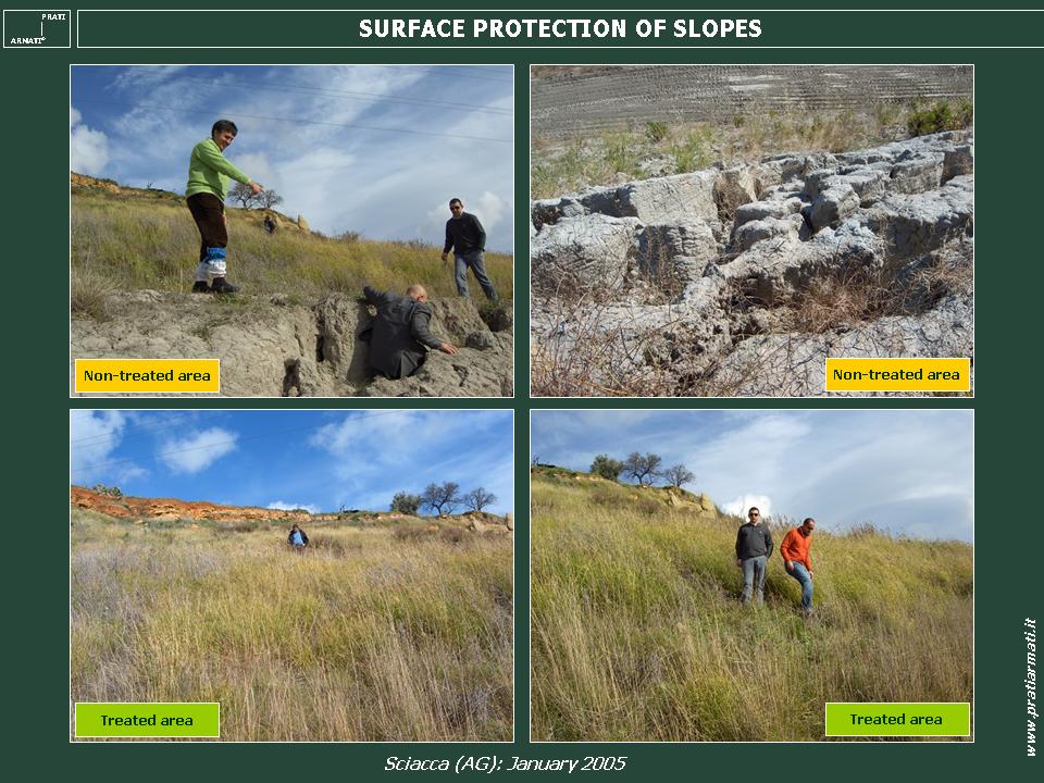 EROSION CONTROL: an evident example of what PRATI ARMATI TECHNOLOGY can do against erosione and desertification EROSION CONTROL: an evident example of what PRATI ARMATI TECHNOLOGY can do against erosione and desertification