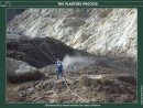 Planting techniques: hydroseeding by rope climbers