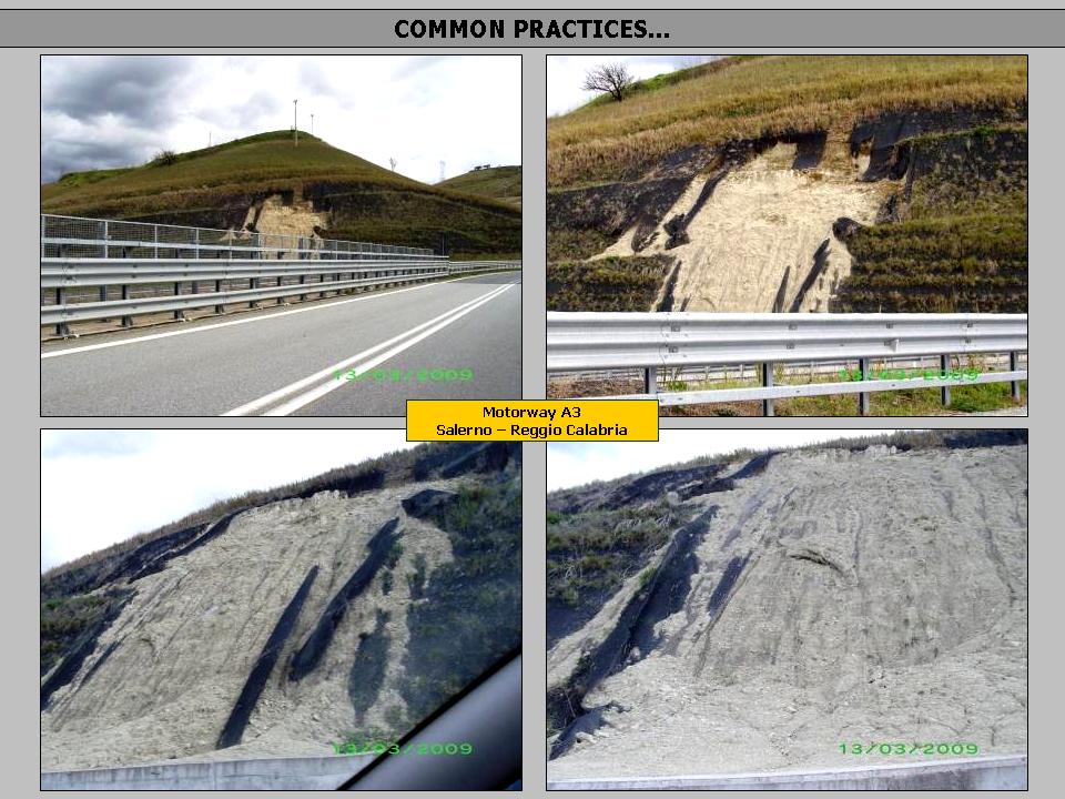 COMMON PRACTICES... BIOMATS-GEONETS-GEOCELLS-GEOGRIDS-MULCH-TOPSOIL, MAY COLLAPSE IN CASE OF TORRENTIAL RAIN COMMON PRACTICES...BIOMATS-GEONETS-GEOCELLS-GEOGRIDS-MULCH-TOPSOIL, MAY COLLAPSE IN CASE OF TORRENTIAL RAIN