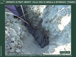 cave di argilla in Abruzzo soggette a erosione e dilavamento