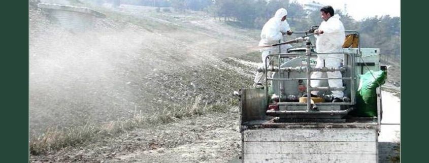 L'intervento di idorsemina sulla frana