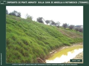 cave di argilla in Abruzzo soggette a erosione e dilavamento