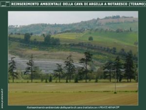 cave di argilla in Abruzzo soggette a erosione e dilavamento
