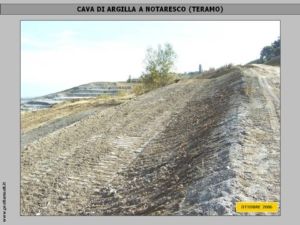 cave di argilla in Abruzzo soggette a erosione e dilavamento