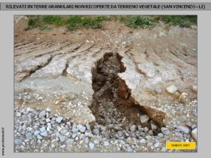 Cava San Carlo Solvay, problemi erosivi con allargamento dei calanchi - San Vincenzo (LI)
