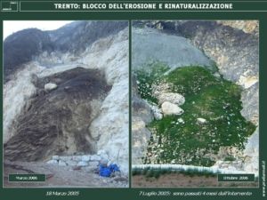 inerbmento e rinaturalizzazione discarica di Trento