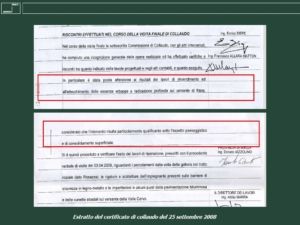 Certificato di collaudo