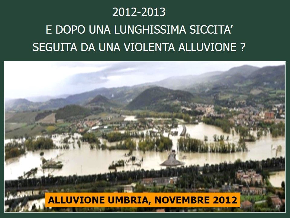 EROSIONE-ALLUVIONE: l'alluvione 2012 in Umbria non ha creato problemi ai versanti protetti con i PRATI ARMATI