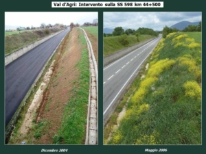 Val d'Agri - risultati dell'intervento sulla SS598 km 44+500