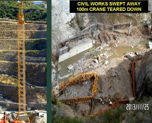 REGREENING OF SLOPES OF ORGOSOLO DAM (SARDINIA ISLAND) that withstanded the flood during november 2013. The flood was so strong that even civil works were damaged.