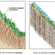 scarpata di canale e fosso di guardia