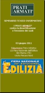 20° FIERA NAZIONALE DELL'EDILIZIA SILVI MARINA: I Prati Armati contro la degradazione superficiale dei suoli