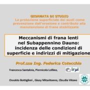 ISOLAMENTO VERSANTI: ricerche e tesi compiute al Politecnico di Bari (Prof.ssa F. Cotecchia)