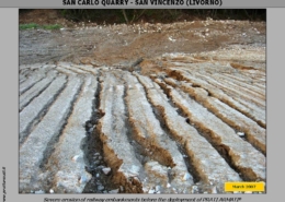 Cava San Carlo Solvay - erosione sul rilevato - San Vincenzo (LI)