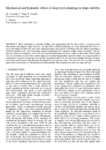 CPEG Torino 2013 - Articolo: Mechanical and hydraulic effects of deep root s planting on slope stability