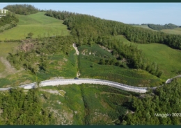 Vista del cantiere di Castiglione dei Pepoli dopo la messa in opera dei Prati Armati. Dissesto idrogeologico bloccato