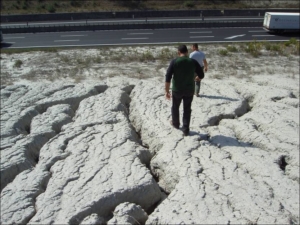 Rischio idrogeologico sull'A1 zona Fabbro prima del trattamento con i Prati Armati®