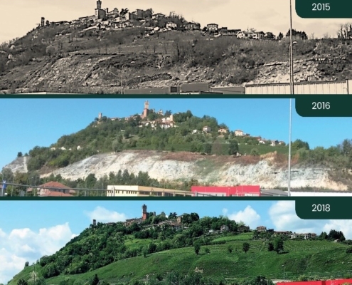 Locandina pubblicità con Santa Vittoria D'Alba