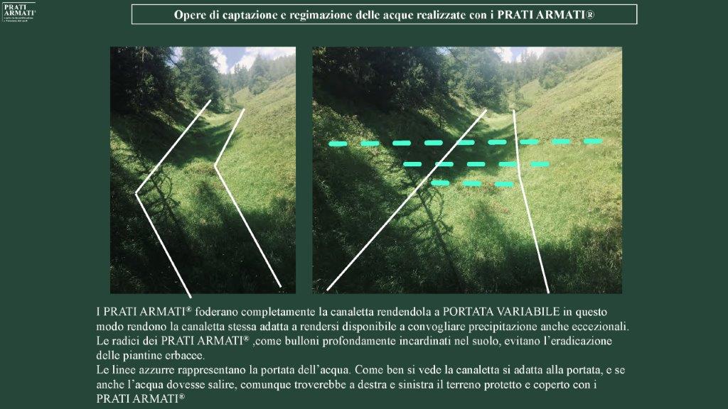 Opere di captazione e regimazione delle acque realizzate con i PRATI ARMATI® per RootS25