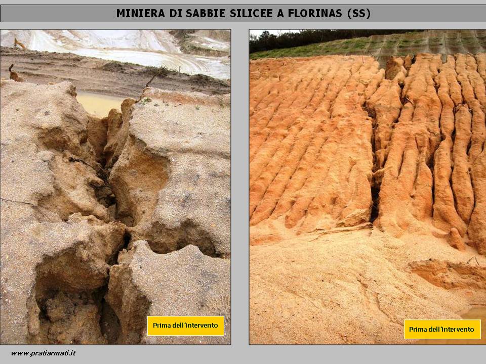Particolarmente evidente è stato il risultato ottenuto con un potente inerbimento mediante piante erbacee a radicazione profonda, per il definitivo controllo dell’erosione e del dissesto idrogeologico, anche grazie all’impermeabilizzazione del versanti senza l'ausilio di terreno vegetale, mulch, manufatti e materiali plastici. Particolarmente evidente è stato il risultato ottenuto con un potente inerbimento mediante piante erbacee a radicazione profonda, per il definitivo controllo dell’erosione e del dissesto idrogeologico, anche grazie all’impermeabilizzazione del versanti senza l'ausilio di terreno vegetale, mulch, manufatti e materiali plastici.